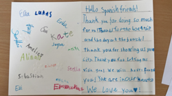 Brief der deutschen Kinder an die spanische Schule