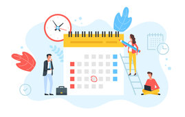 Vektor Illustration Zeitplan